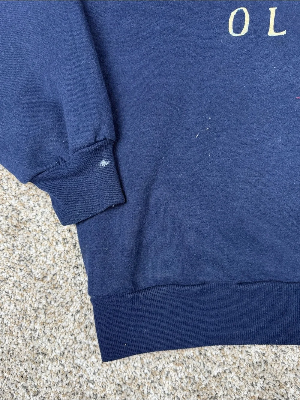 Vintage 90s Sz Large Men’s Jerzees Olde Glory USA American Flag Crewneck Blue